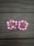 Flower wire earrings