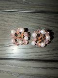 Flower wire earrings