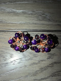 Flower wire earrings