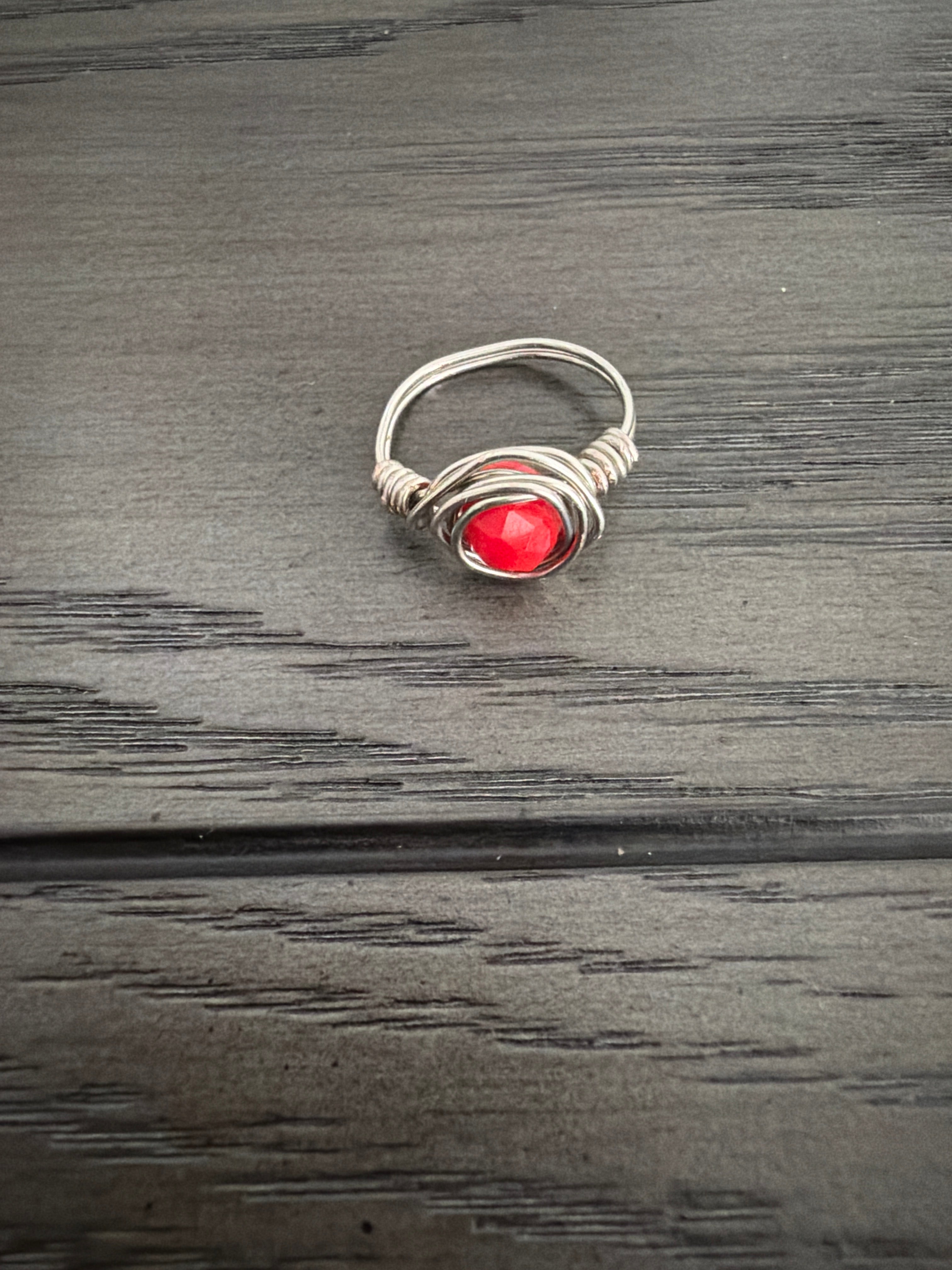Silver wire ring Size:6