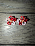 Flower wire earrings