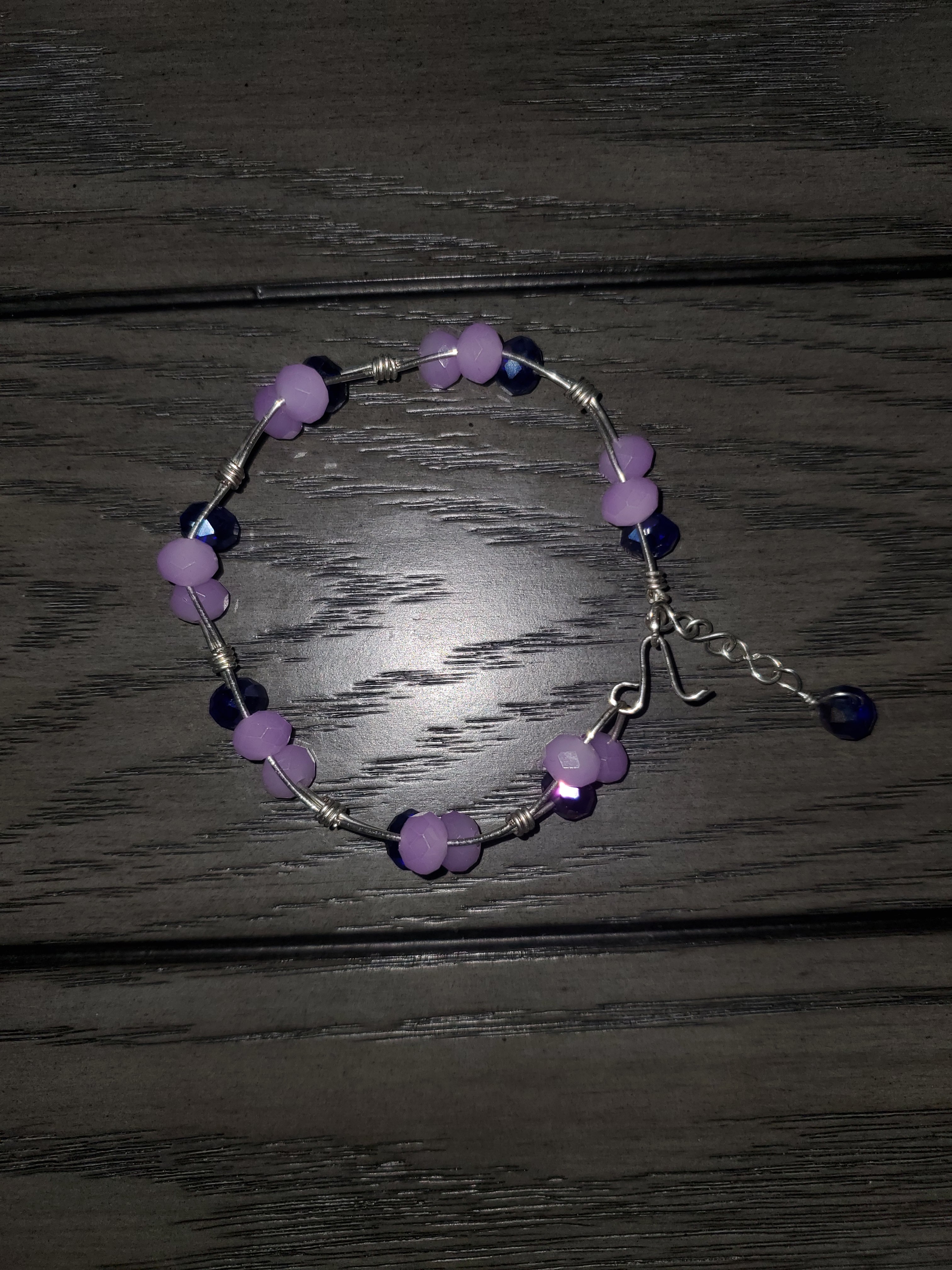 3 bead wire bracelet