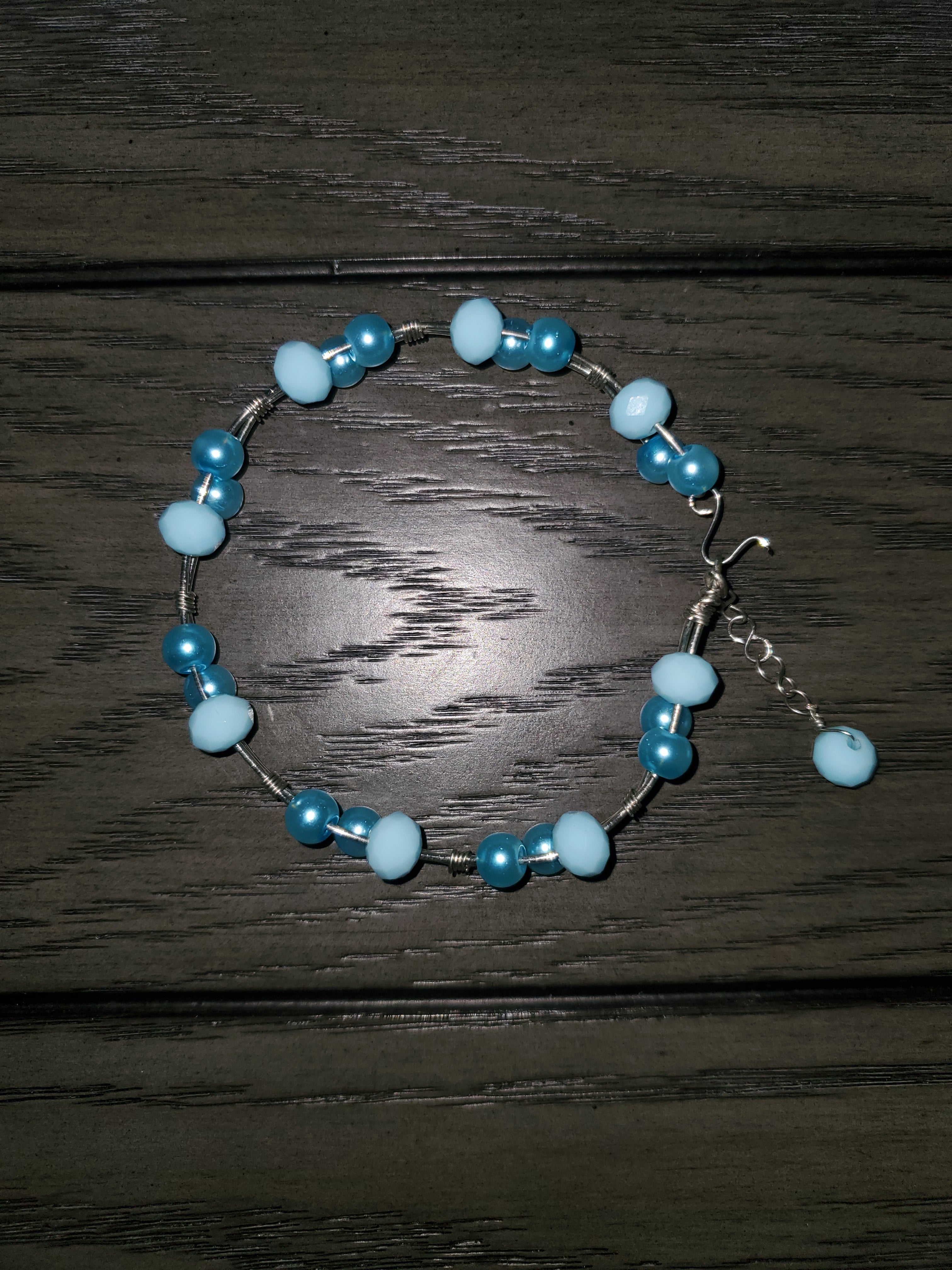 3 bead wire bracelet